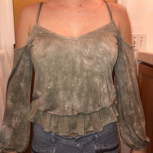 AE Soft & Sexy Cold Shoulder Top